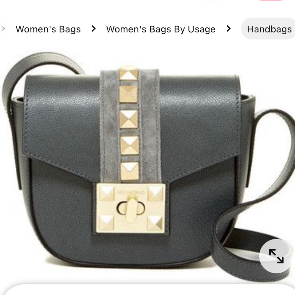 Mario by Mario Valentino Claudine gray leather Crossbody bag